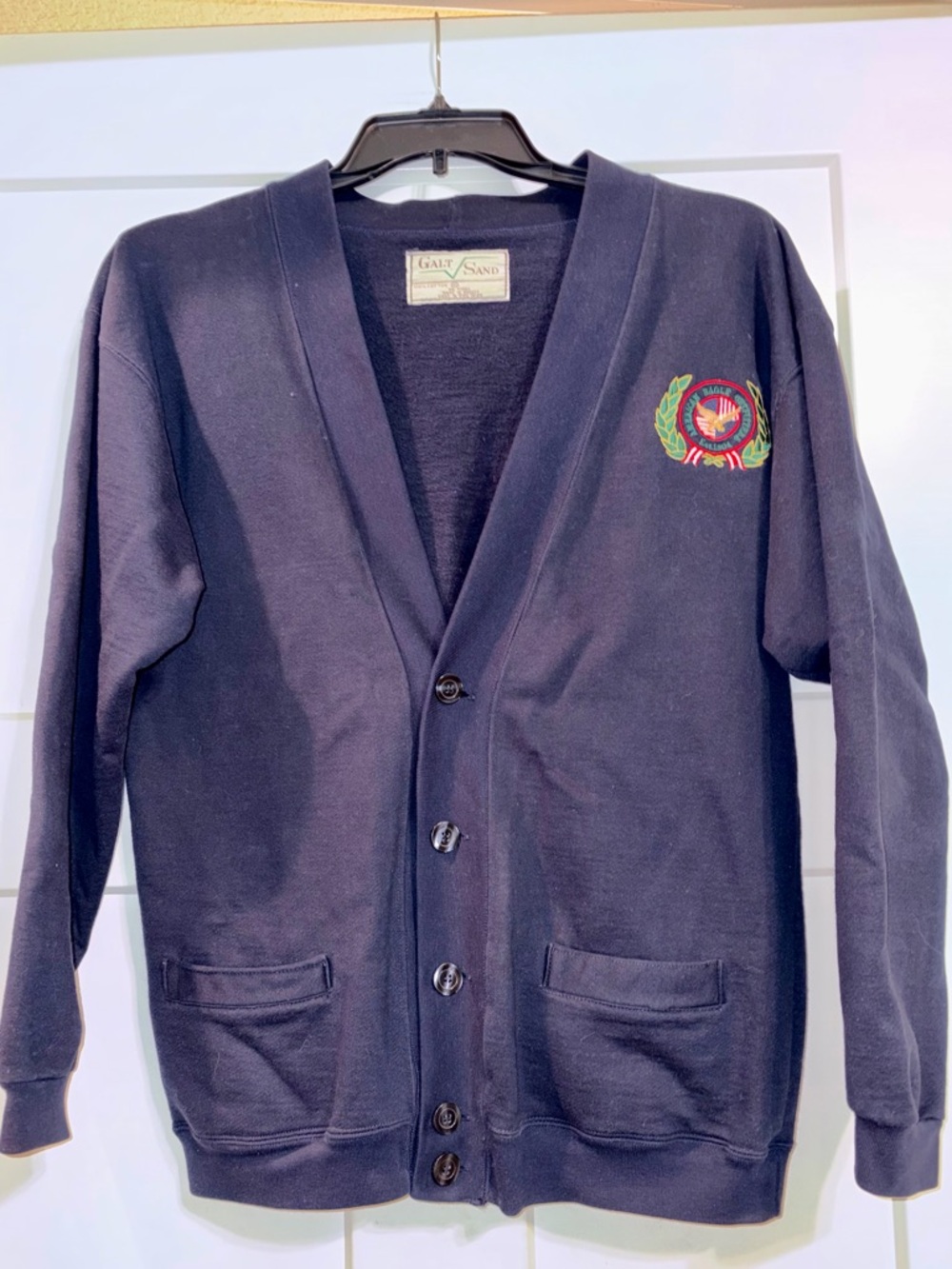Vtg American Eagles Outfitters Galt Sand sweatshirt grandpa cardigan Medium